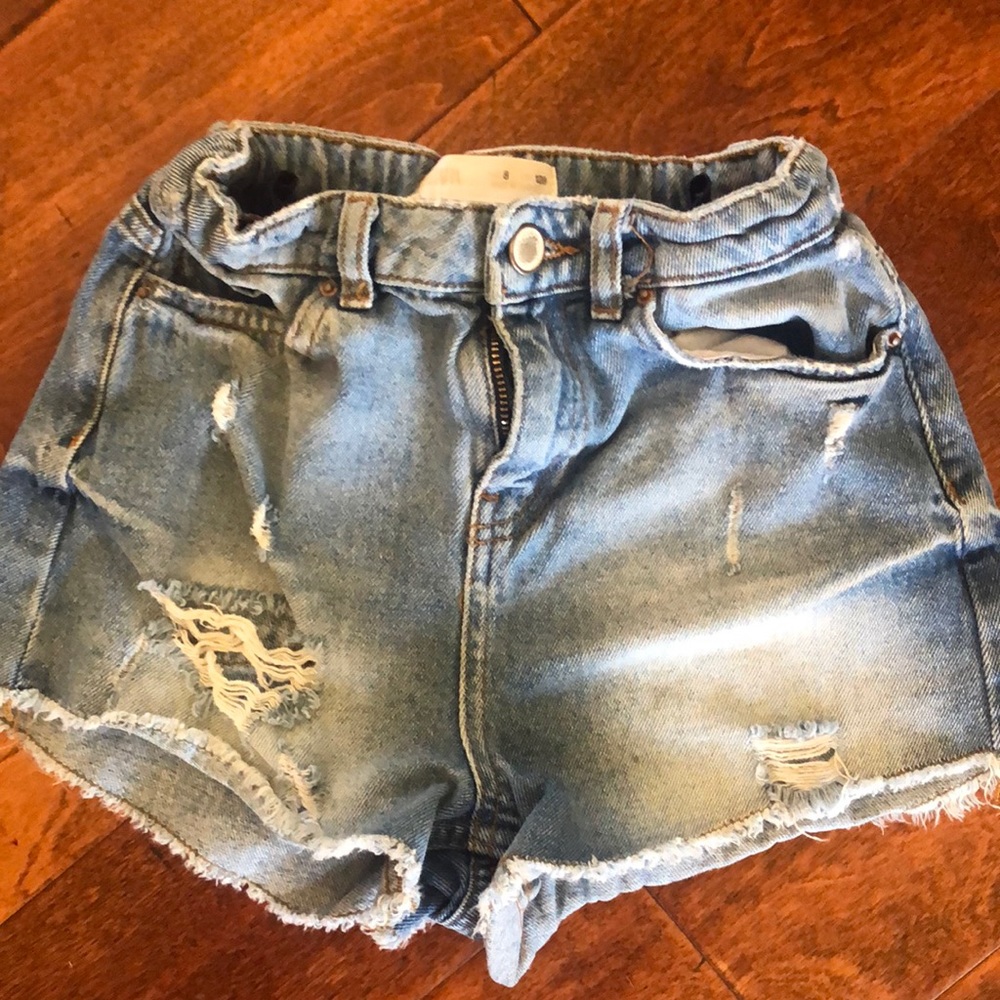 Zara girls high waisted shorts 8
